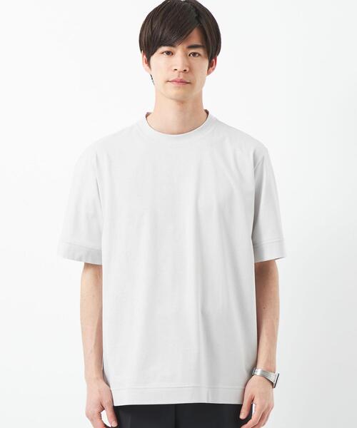 gim(ジム)の「<gim>プラチナフェイスコットン Tシャツ(Tシャツ/カットソー・メンズ・ネイビー/ライトグレー/ホワイト/オリーブ・S/M/L)」の5枚目の写真