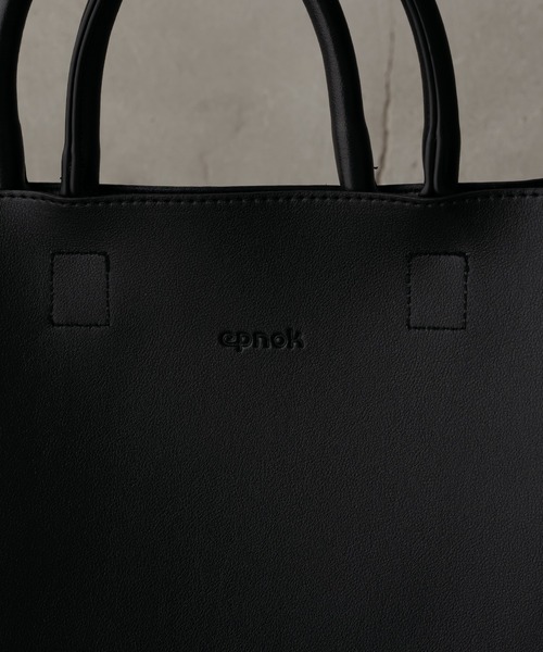 epnok（エプノック）の「スクエアロゴトートバッグ（トートバッグ・メンズ・ブラック・FREE）」の2枚目の写真