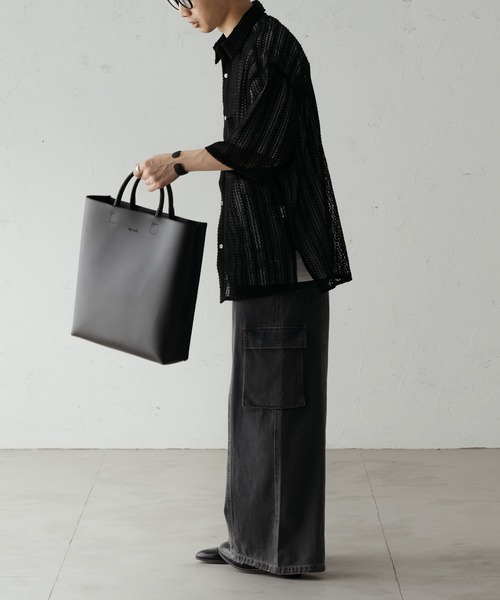 epnok（エプノック）の「スクエアロゴトートバッグ（トートバッグ・メンズ・ブラック・FREE）」の3枚目の写真