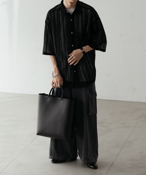 epnok（エプノック）の「スクエアロゴトートバッグ（トートバッグ・メンズ・ブラック・FREE）」の5枚目の写真