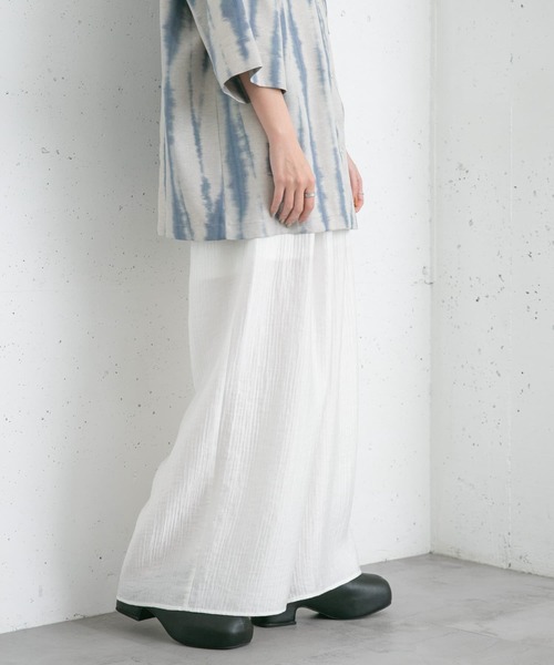 KBF（ケイビーエフ）の「ワッシャーWIDEイージーパンツ（その他パンツ・レディース・ブラック/オフホワイト・ONE）」の12枚目の写真