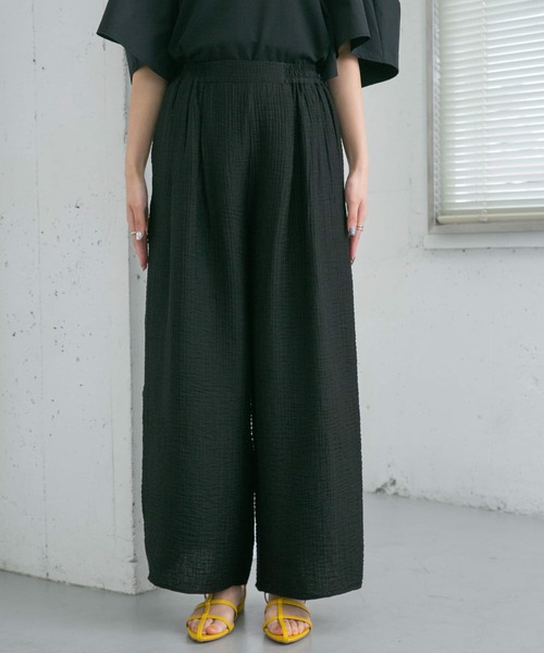 KBF（ケイビーエフ）の「ワッシャーWIDEイージーパンツ（その他パンツ・レディース・ブラック/オフホワイト・ONE）」の16枚目の写真