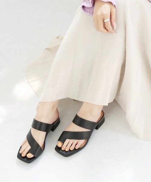 アシンメトリーカットトングサンダル(217-10280)JELLYBEANS(ジェリービーンズ)