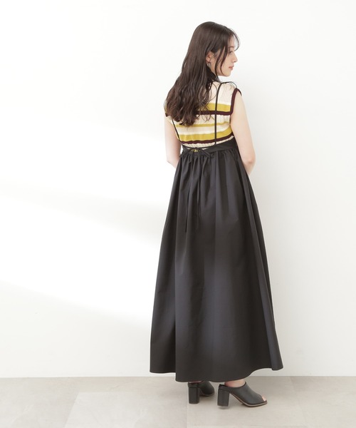 N.(N. Natural Beauty Basic)(エヌエヌナチュラルビューティーベーシック)の「◆MIX編みボーダーニット(ニット/セーター・レディース・パープル系その他/イエロー系その他/グレー系その他・MEDIUM)」の12枚目の写真