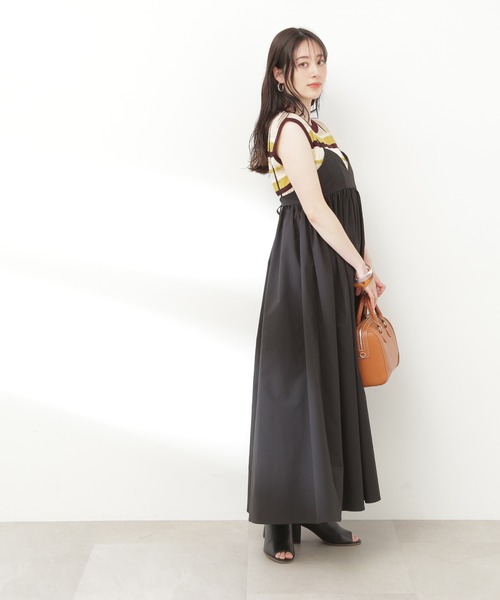 N.(N. Natural Beauty Basic)(エヌエヌナチュラルビューティーベーシック)の「◆MIX編みボーダーニット(ニット/セーター・レディース・パープル系その他/イエロー系その他/グレー系その他・MEDIUM)」の11枚目の写真