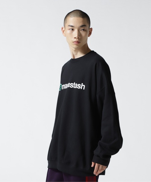 MANASTASH(マナスタッシュ)の「MANASTASH/マナスタッシュ/StackLogo CrewneckSweat/グラフィックプリントクルーネックスウェット(Tシャツ/カットソー・メンズ・ホワイト/ブラック/ブルー系その他3・M/L/XL/XXL/F)」の2枚目の写真