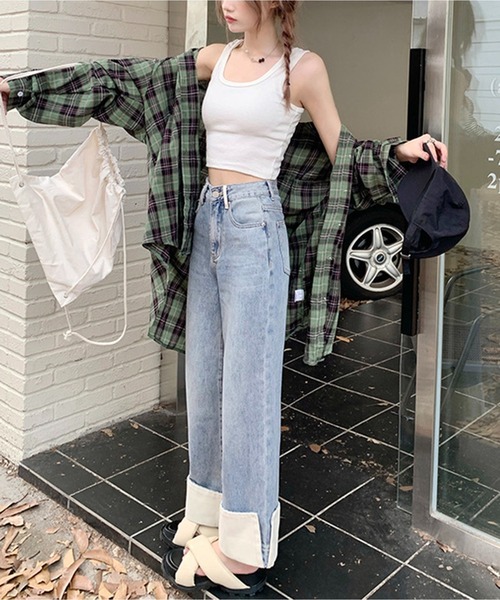 Chick（チック）の「▲Fisherman Denim Pants / フィッシャーマンデニムパンツ（デニムパンツ・レディース・ブルー・S/M/L）」の4枚目の写真