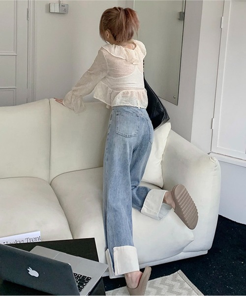 Chick（チック）の「▲Fisherman Denim Pants / フィッシャーマンデニムパンツ（デニムパンツ・レディース・ブルー・S/M/L）」の10枚目の写真