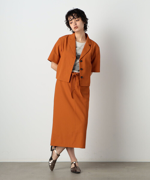 COMME CA ISM（コムサイズム）の「【セットアップ対応】テーラード　ショート　シャツ（シャツ/ブラウス・レディース・オレンジ/キャメル/アイボリー・MEDIUM/LARGE）」の21枚目の写真