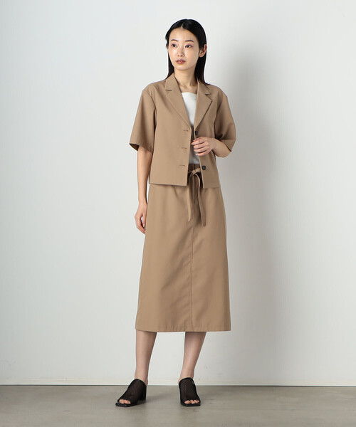 COMME CA ISM（コムサイズム）の「【セットアップ対応】テーラード　ショート　シャツ（シャツ/ブラウス・レディース・オレンジ/キャメル/アイボリー・MEDIUM/LARGE）」の6枚目の写真