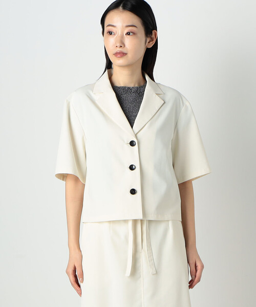 COMME CA ISM（コムサイズム）の「【セットアップ対応】テーラード　ショート　シャツ（シャツ/ブラウス・レディース・オレンジ/キャメル/アイボリー・MEDIUM/LARGE）」の16枚目の写真