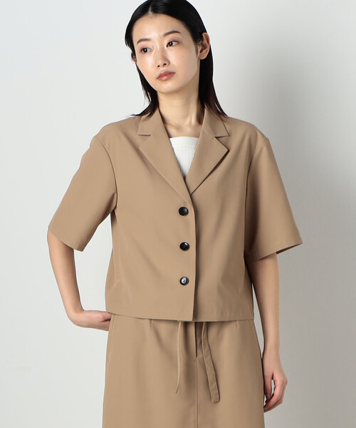 COMME CA ISM（コムサイズム）の「【セットアップ対応】テーラード　ショート　シャツ（シャツ/ブラウス・レディース・オレンジ/キャメル/アイボリー・MEDIUM/LARGE）」の3枚目の写真