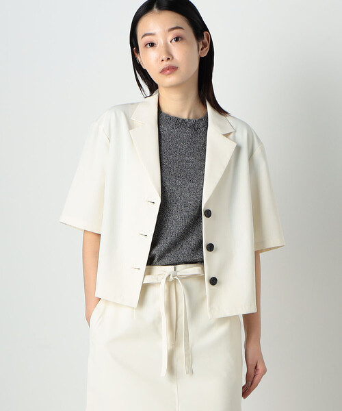 COMME CA ISM（コムサイズム）の「【セットアップ対応】テーラード　ショート　シャツ（シャツ/ブラウス・レディース・オレンジ/キャメル/アイボリー・MEDIUM/LARGE）」の2枚目の写真