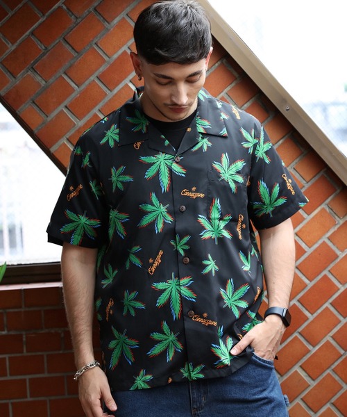 【セール】UNIVERD72 アロハシャツ（MARIJUANA）（シャツ/ブラウス）｜Beautiful Harmony（ビューティフルハーモニー）