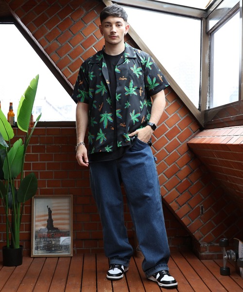 【セール】UNIVERD72 アロハシャツ（MARIJUANA）（シャツ/ブラウス）｜Beautiful Harmony（ビューティフルハーモニー）