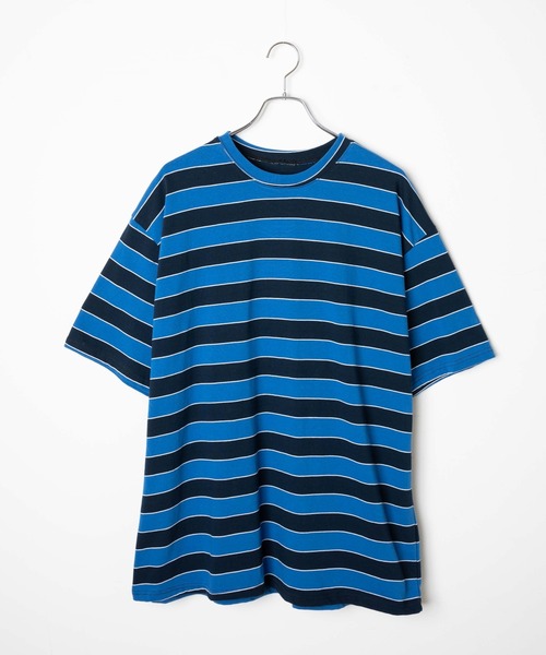 WOND(ウォンド)の「カラーボーダーTシャツ(Tシャツ/カットソー・レディース・ブルー/ブラック/グリーン・FREE)」の8枚目の写真