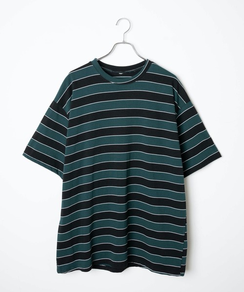 WOND(ウォンド)の「カラーボーダーTシャツ(Tシャツ/カットソー・レディース・ブルー/ブラック/グリーン・FREE)」の9枚目の写真