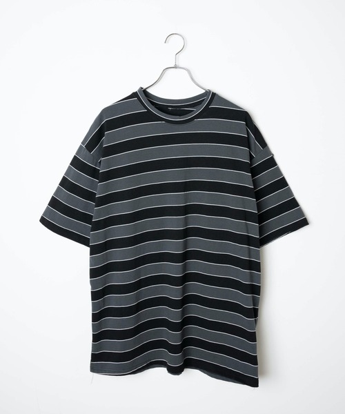 WOND(ウォンド)の「カラーボーダーTシャツ(Tシャツ/カットソー・レディース・ブルー/ブラック/グリーン・FREE)」の7枚目の写真