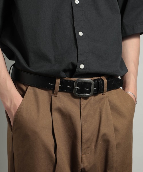 Dickies(ディッキーズ)の「【Dickies】レザーベルト DS0125C(ベルト・メンズ・ブラウン/ホワイト/ブラック/ダークブラウン・FREE)」の2枚目の写真