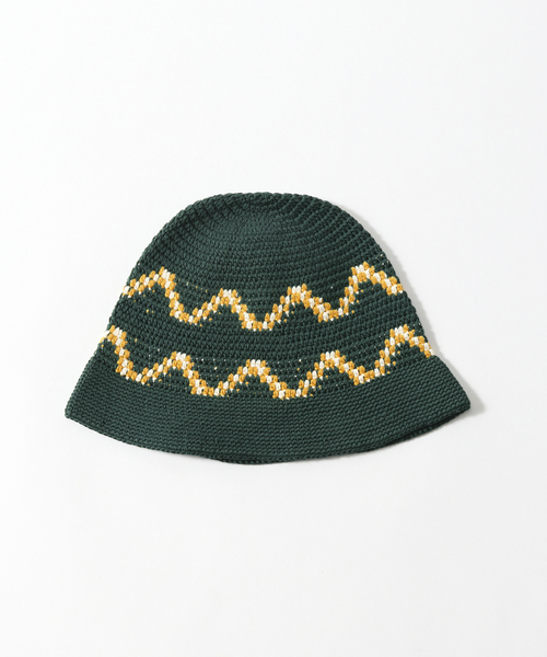 JOURNAL STANDARD relume(ジャーナルスタンダード レリューム)の「CALIFORNIA クロシェアミ ニットハット(ハット・メンズ・チャコールグレー/ブラック/グリーン系その他・FREE)」の3枚目の写真