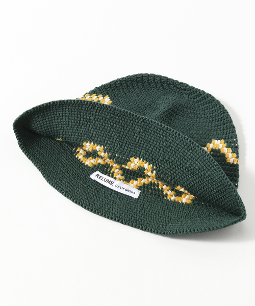 JOURNAL STANDARD relume(ジャーナルスタンダード レリューム)の「CALIFORNIA クロシェアミ ニットハット(ハット・メンズ・チャコールグレー/ブラック/グリーン系その他・FREE)」の5枚目の写真