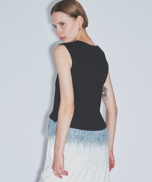 yae(ヤエ)の「【Revival】2way fur hem tanktop/2wayファーヘムタンクトップ(タンクトップ・レディース・ライトブルー/ブラック/グレー/ライトグリーン・FREE)」の20枚目の写真