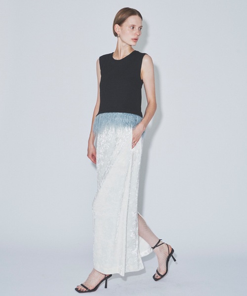 yae(ヤエ)の「【Revival】2way fur hem tanktop/2wayファーヘムタンクトップ(タンクトップ・レディース・ライトブルー/ブラック/グレー/ライトグリーン・FREE)」の19枚目の写真