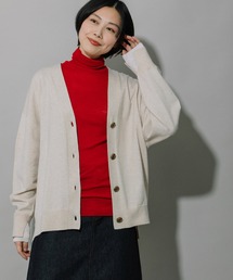 Munich | PBTヤーンニット×シアーリブVネックカーディガン(ニット/セーター)