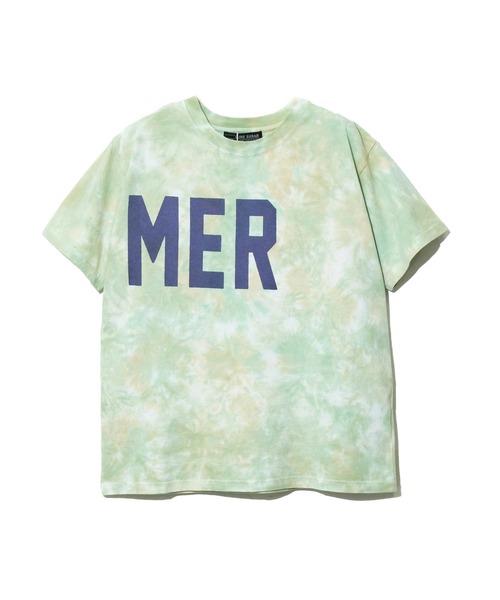 CUBE SUGAR(キューブシュガー)の「CUBE SUGAR/キューブシュガー 20/-天竺タイダイクルーTシャツ(Tシャツ/カットソー・レディース・グリーン/パープル・FREE)」の1枚目の写真
