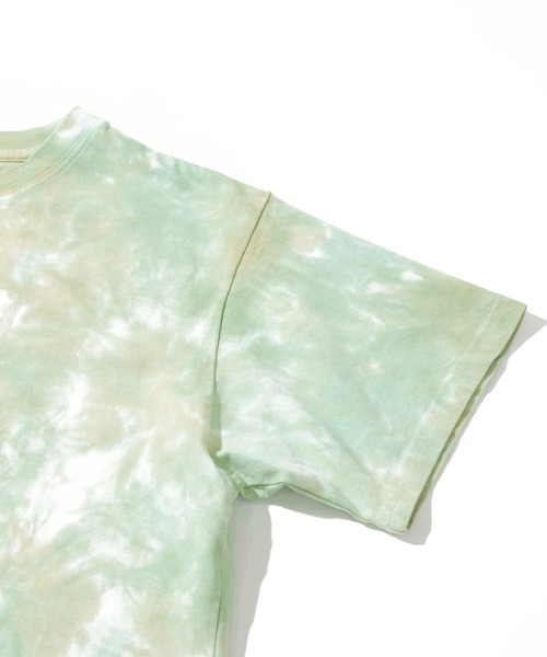 CUBE SUGAR(キューブシュガー)の「CUBE SUGAR/キューブシュガー 20/-天竺タイダイクルーTシャツ(Tシャツ/カットソー・レディース・グリーン/パープル・FREE)」の5枚目の写真