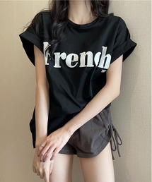 イニシャルロゴフレンチ袖T-シャツ