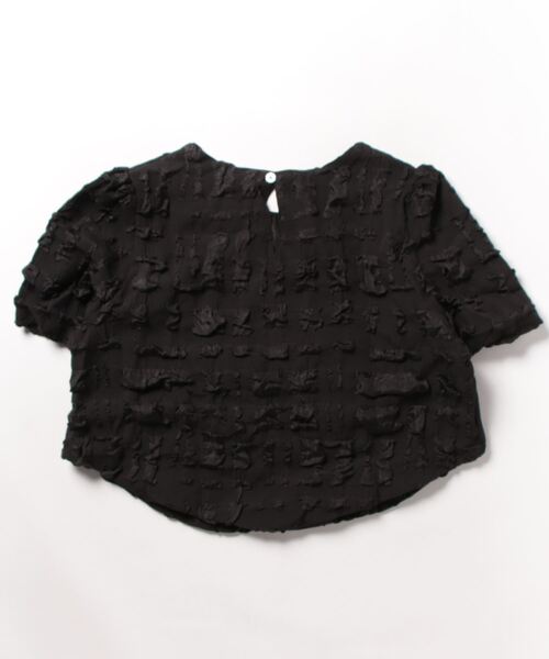 aimoha（アイモハ）の「ポコポコ半袖トップス (SS)（Tシャツ/カットソー・レディース・ブラック/ホワイト/グリーン・FREE）」の4枚目の写真