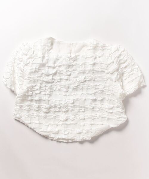 aimoha（アイモハ）の「ポコポコ半袖トップス (SS)（Tシャツ/カットソー・レディース・ブラック/ホワイト/グリーン・FREE）」の5枚目の写真