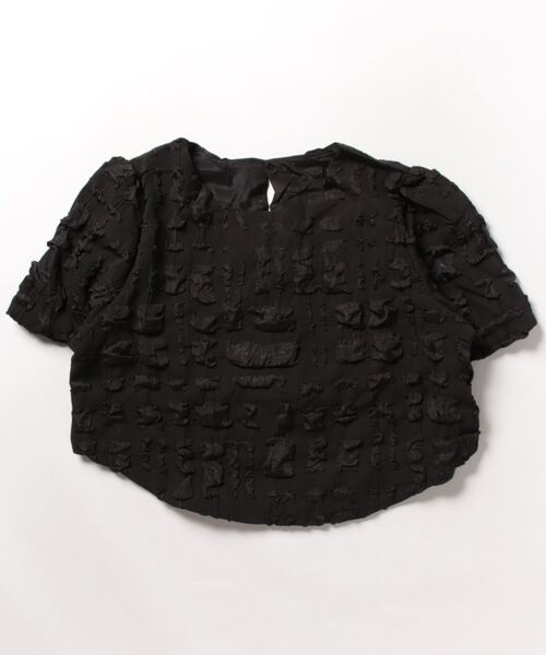 aimoha（アイモハ）の「ポコポコ半袖トップス (SS)（Tシャツ/カットソー・レディース・ブラック/ホワイト/グリーン・FREE）」の6枚目の写真