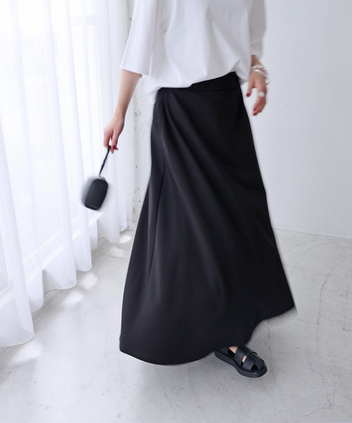 ポンチフレアマキシスカート（スカート）｜evernavy（エバーネイビー