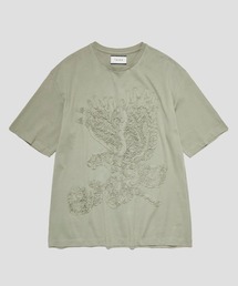 【TAAKK/ターク】TAPE EMBROIDERY TEE/テープエンブロイダリーTEE