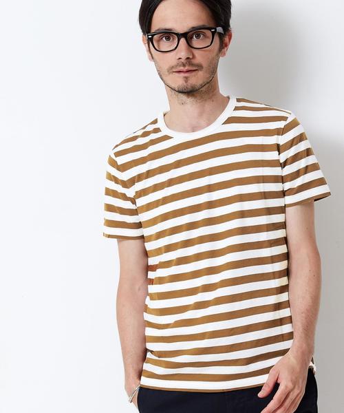 green label relaxing(グリーンレーベルリラクシング)の「◎GIZA BOR C/N S/S② Tシャツ◆(Tシャツ/カットソー・メンズ・ホワイト/ブラウン/ネイビー/オリーブ・SMALL/LARGE/X-LARGE/MEDIUM)」の2枚目の写真