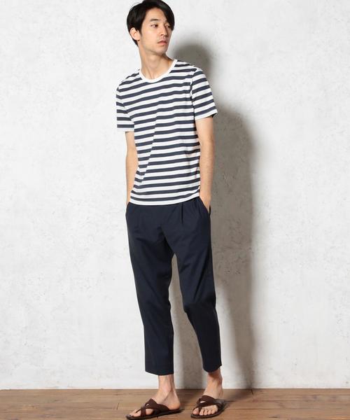 green label relaxing(グリーンレーベルリラクシング)の「◎GIZA BOR C/N S/S② Tシャツ◆(Tシャツ/カットソー・メンズ・ホワイト/ブラウン/ネイビー/オリーブ・SMALL/LARGE/X-LARGE/MEDIUM)」の12枚目の写真