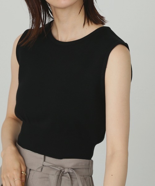 FREE'S MART(フリーズマート)の「◆クルーネックニットベスト(ベスト・レディース・グレー/ブラック/ホワイト・FREE)」の21枚目の写真