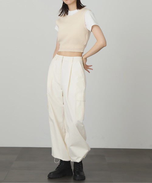 FREE'S MART(フリーズマート)の「◆クルーネックニットベスト(ベスト・レディース・グレー/ブラック/ホワイト・FREE)」の14枚目の写真