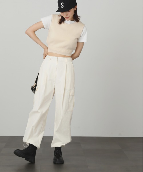 FREE'S MART(フリーズマート)の「◆クルーネックニットベスト(ベスト・レディース・グレー/ブラック/ホワイト・FREE)」の11枚目の写真