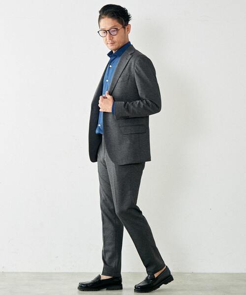 ウールMIXダンボールZIPパーカー／メンズメルローズ（MEN'S MELROSE