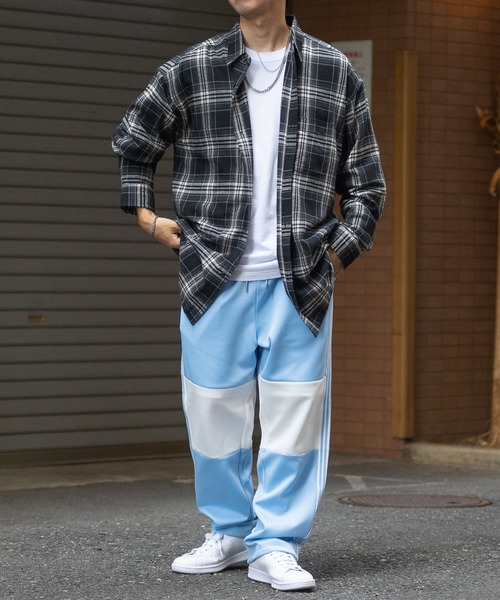 JOHN'S CLOSET(ジョンズクローゼット)の「【13】切替サイドライン トラックパンツ(その他パンツ・メンズ・サックスブルー/ブラック・MEDIUM/LARGE)」の21枚目の写真