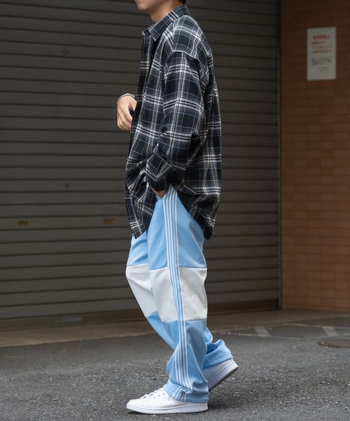 JOHN'S CLOSET(ジョンズクローゼット)の「【13】切替サイドライン トラックパンツ(その他パンツ・メンズ・サックスブルー/ブラック・MEDIUM/LARGE)」の19枚目の写真
