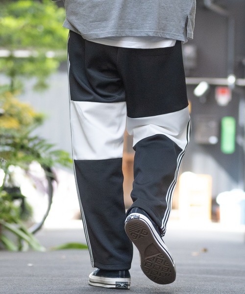 JOHN'S CLOSET(ジョンズクローゼット)の「【13】切替サイドライン トラックパンツ(その他パンツ・メンズ・サックスブルー/ブラック・MEDIUM/LARGE)」の3枚目の写真