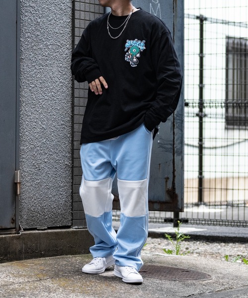 JOHN'S CLOSET(ジョンズクローゼット)の「【13】切替サイドライン トラックパンツ(その他パンツ・メンズ・サックスブルー/ブラック・MEDIUM/LARGE)」の12枚目の写真
