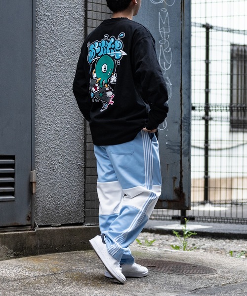 JOHN'S CLOSET(ジョンズクローゼット)の「【13】切替サイドライン トラックパンツ(その他パンツ・メンズ・サックスブルー/ブラック・MEDIUM/LARGE)」の6枚目の写真