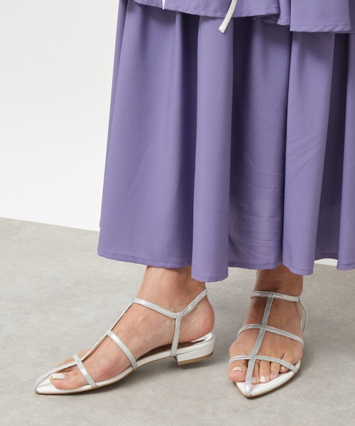 【THE CHIC】≪ atelier brugge ≫ Pointed flat sandals