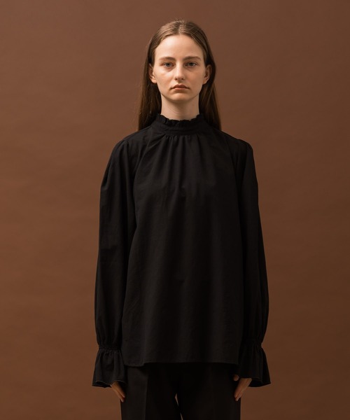 ALLUMER（アリュメール）の「ワッシャーコットンフリルカフスリーブ（シャツ/ブラウス・レディース・ホワイト/ブラック・1）」の18枚目の写真