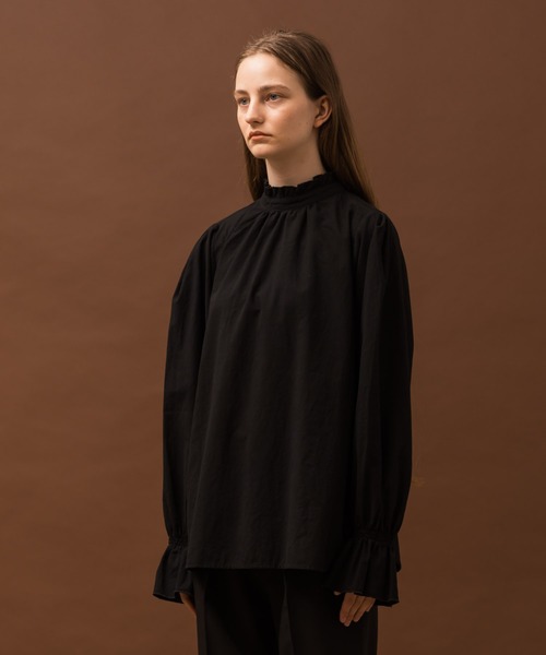 ALLUMER（アリュメール）の「ワッシャーコットンフリルカフスリーブ（シャツ/ブラウス・レディース・ホワイト/ブラック・1）」の19枚目の写真